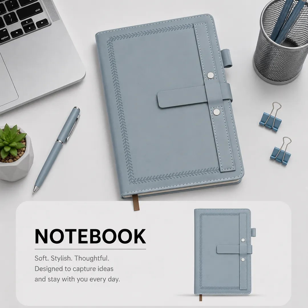 notebook_light_blue_stud_clasp_product_ad_compressed Promotional Notebook 18 - الصورة 1