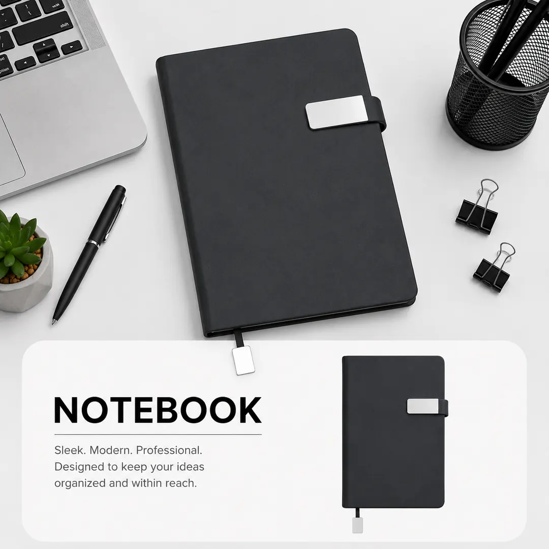 notebook_silver_clasp_product_ad_compressed Promotional Notebook 8 - الصورة 1