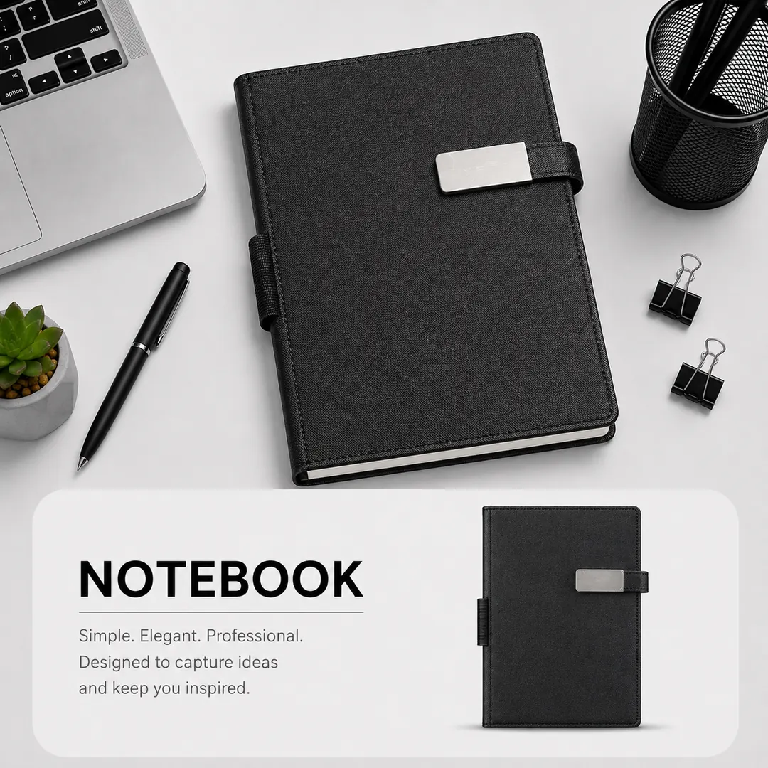 notebook_textured_silver_clasp_product_ad_compressed Promotional Notebook 15 - الصورة 1