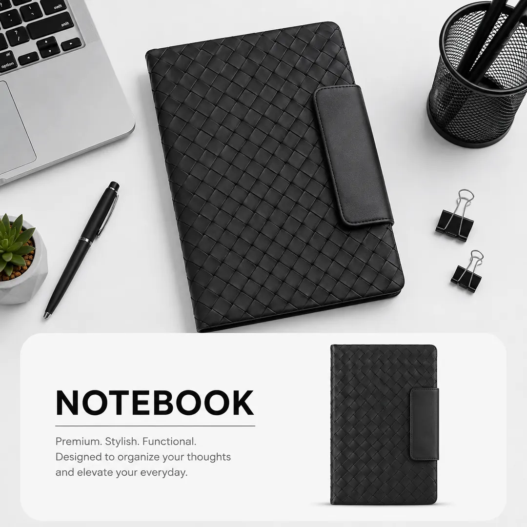 notebook_woven_product_ad_compressed Promotional Notebook 7 - الصورة 1