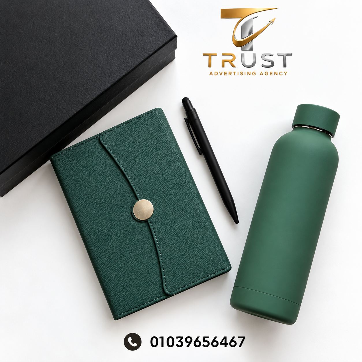 TRUST_gift_set_compressed-4 بوكس هدايا ترويجية مخصصة باللوجو | هدايا شركات – Trust - الصورة 1
