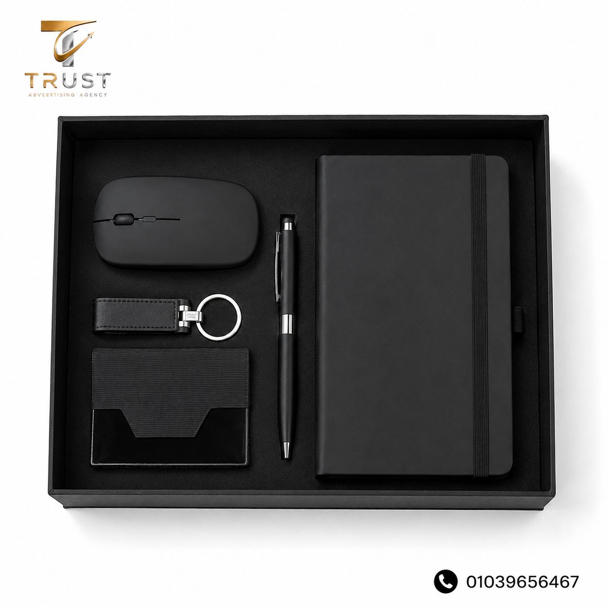 TRUST_gift_set_white_background_compressed بوكسات هدايا شركات مخصصة | هدايا دعائية باللوجو – Trust Giveaways - الصورة 1