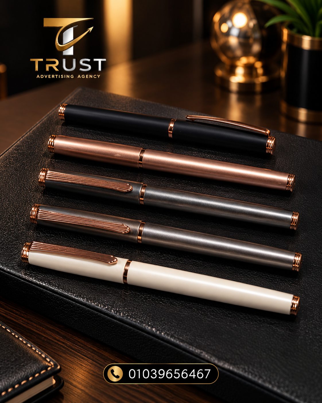 TRUST_pens_compressed-1 قلم دعائي مطبوع باللوجو | هدية ترويجية للشركات - الصورة 1