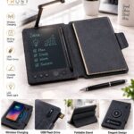 Smart Organizer Notebook – أورجنايزر ذكي متعدد الاستخدامات بشحن لاسلكي وتابلت كتابة وإضاءة LED