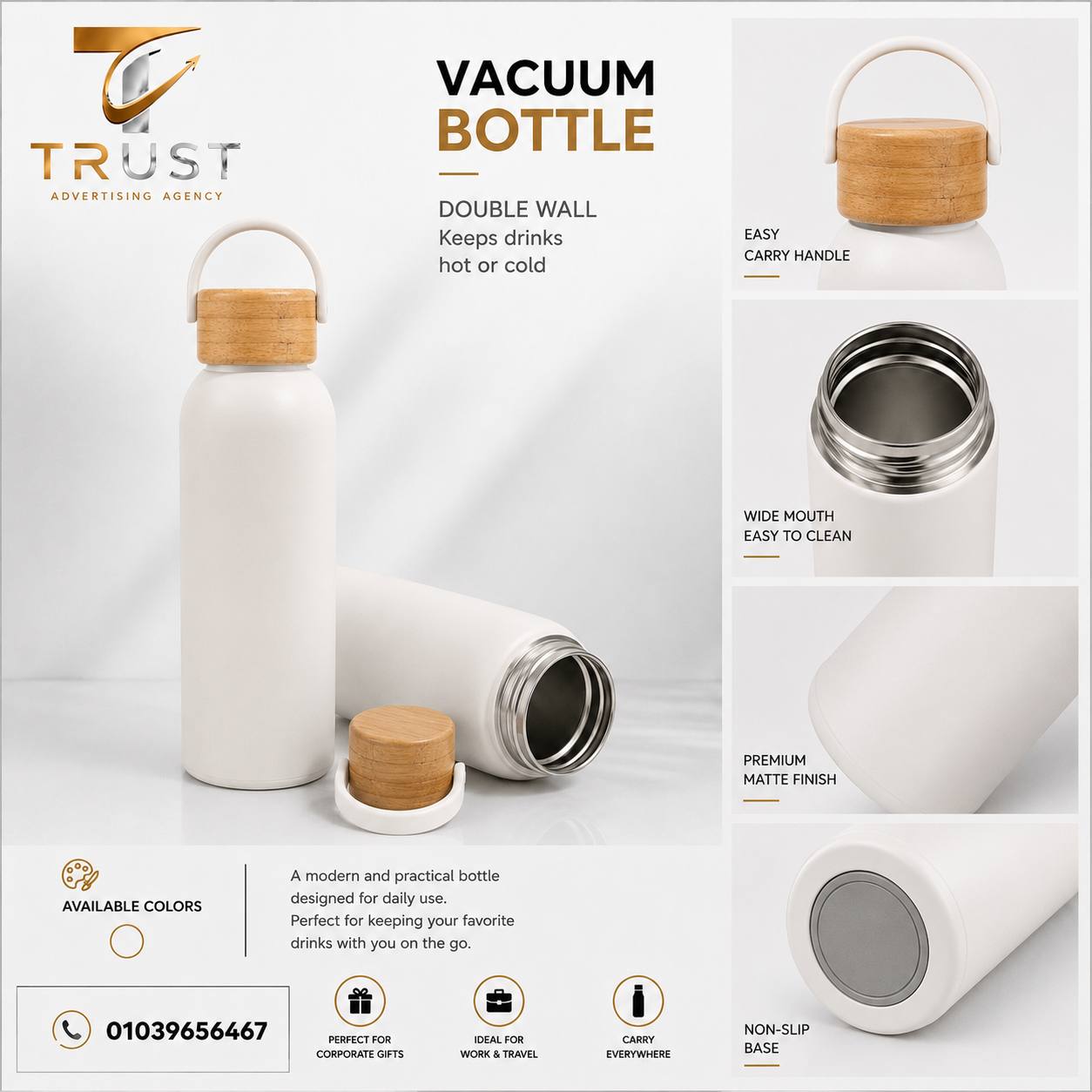 TRUST_vacuum_bottle_white_compressed مجات دعائية مطبوعة للشركات - الصورة 1