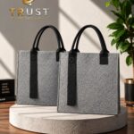 شنطة قماش دعائية للشركات – Gray Felt Tote Bag | Corporate Promotional Bag – Product 03
