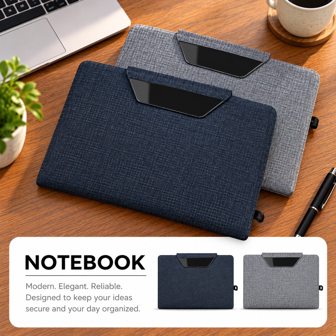 notebook_navy_gray_compressed نوت بوك ترويجي للشركات بطباعة الشعار | هدايا دعائية - الصورة 1